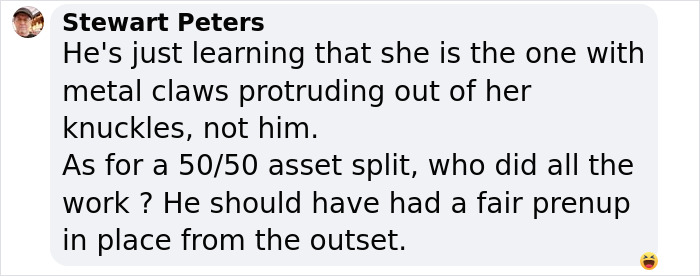 Comment on Hugh Jackman and Deborra-Lee Furness&rsquo; divorce, discussing asset split and prenup importance.