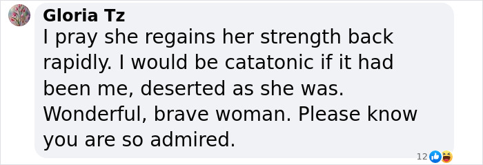 Comment expressing concern and admiration for an astronaut's health, noting bravery and hope for strength recovery.
