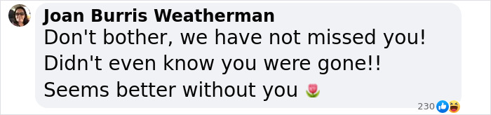 Comment mocking move to Ireland with laughing emoji and flower symbol.