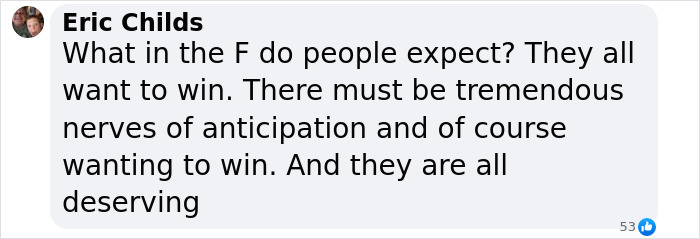 Comment discussing anticipation and desire to win, related to lip reading what Demi Moore said after losing Oscar.