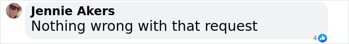 Comment by Jennie Akers: "Nothing wrong with that request," related to Gene Hackman’s daughter. Comment by Jennie Akers: "Nothing wrong with that request," related to Gene Hackman’s daughter.