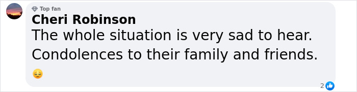 Comment from Cheri expressing condolences and sadness about Gene Hackman's daughter and her request. Comment from Cheri expressing condolences and sadness about Gene Hackman's daughter and her request.