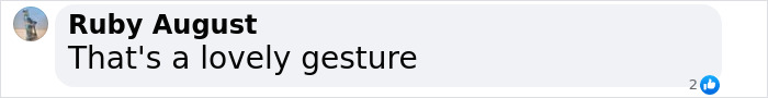 Comment text says, "That's a lovely gesture," related to Gene Hackman's daughter. Comment text says, "That's a lovely gesture," related to Gene Hackman's daughter.