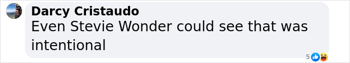 Comment reading "Even Stevie Wonder could see that was intentional," related to a lip reader and track athlete incident. Comment reading "Even Stevie Wonder could see that was intentional," related to a lip reader and track athlete incident.