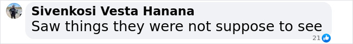 Comment by Sivenkosi Vesta Hanana discussing Texas police deputies' situation.