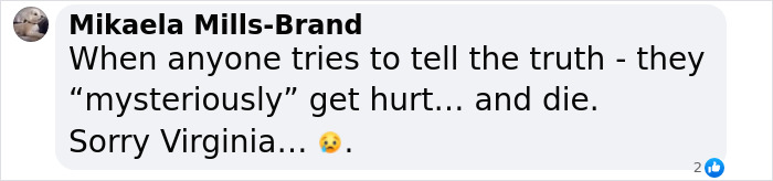 Comment on mysterious injuries after truth-telling about Prince Andrew's accuser.