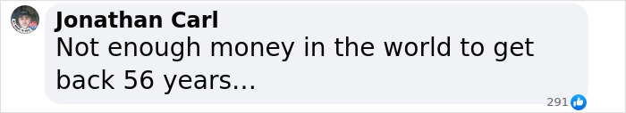 Comment expressing disbelief regarding the compensation after the world's longest-serving death row inmate found not guilty.