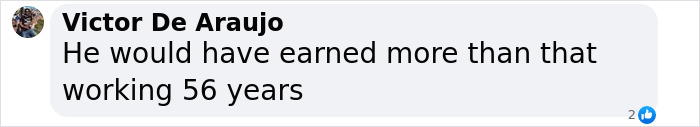 Comment on the payout to the longest-serving death row inmate, mentioning work equivalent.