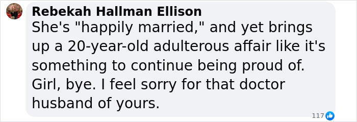 Comment reacting to David Beckham's ex-assistant's affair interview, expressing disapproval and sarcasm.