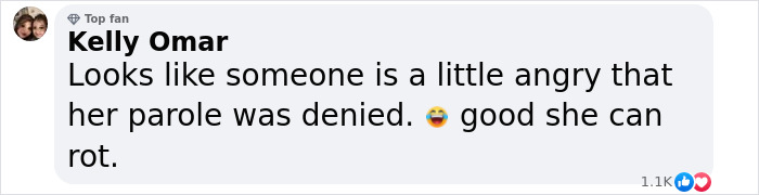 Kelly Omar comments on the denied parole for the woman who assassinated pop star Selena.