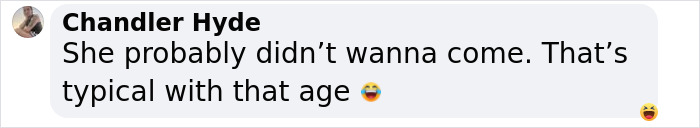 Comment about Naomi Watts' daughter looking unhappy with laughing emojis.