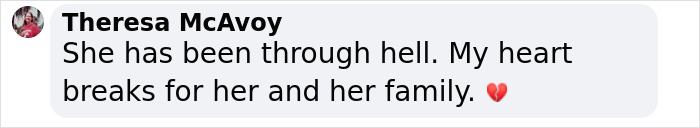 Comment expressing sympathy for Prince Andrew's accuser after car accident.