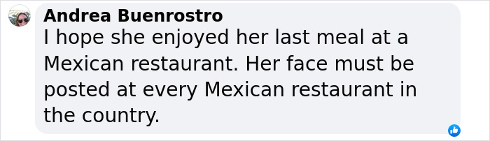Comment about woman fired after leaving message on restaurant bill.