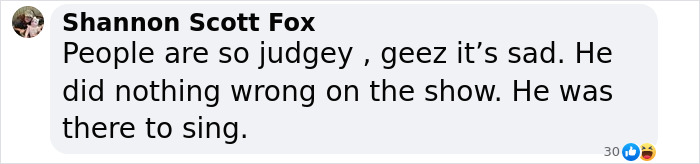 Social media comment discussing Morgan Wallen's performance on SNL, mentioning judgment and support.