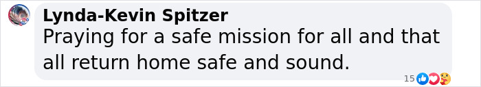 Comment expressing hope for astronauts' safe return amid SpaceX rescue mission delay. Comment expressing hope for astronauts' safe return amid SpaceX rescue mission delay.