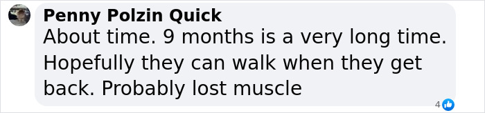 Comment criticizing SpaceX delay in rescuing stranded astronauts. Comment criticizing SpaceX delay in rescuing stranded astronauts.