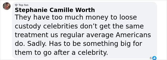 Comment discussing the custody of celebrities' kids with reference to celebrities' treatment. Comment discussing the custody of celebrities' kids with reference to celebrities' treatment.