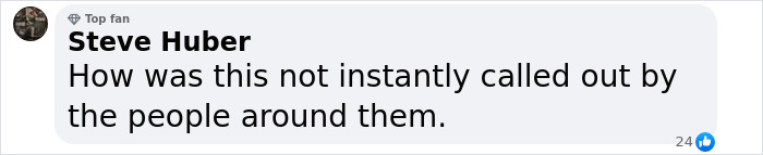 Comment by Steve Huber expressing outrage at an NBA event act.