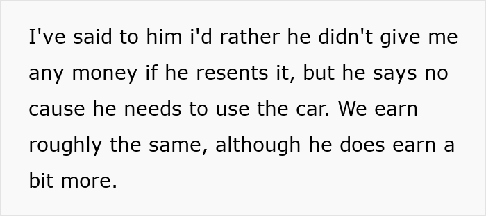 Husband Refuses To Pay Half The Bills For Car Both He And Wife Use, Gets Dragged Online Husband Refuses To Pay Half The Bills For Car Both He And Wife Use, Gets Dragged Online