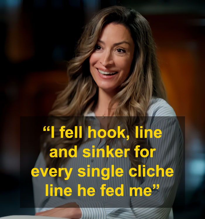 Woman smiling during an interview, discussing Beckham's ex-assistant affair controversy.