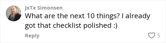 Comment asking for more resume mistakes to avoid, with a lighthearted tone.