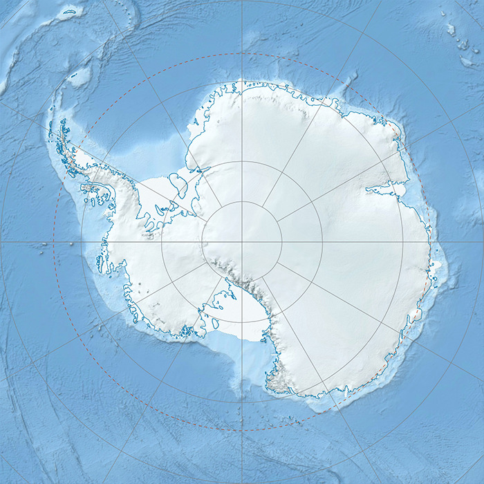 Antarctica map depicting the icy continent where scientists face an urgent crisis and seek help.