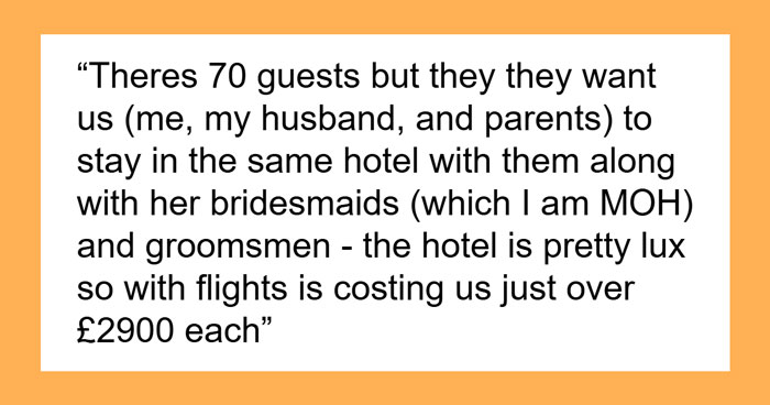 Sis Learns Only Bride’s Side Of Family Has To Pay For Their Destination Wedding, Decides To Skip It