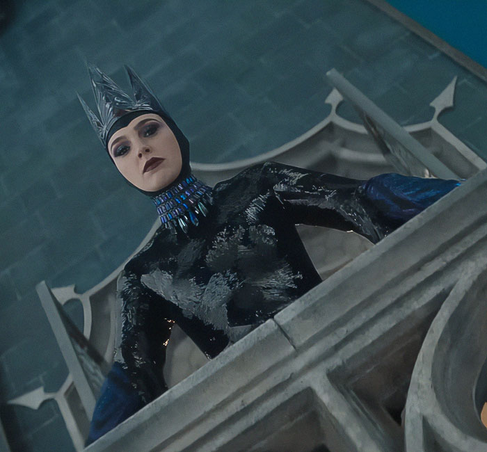 Character from Disney’s Snow White in dark attire on a stone balcony, reflecting the movie's low ranking status. Character from Disney’s Snow White in dark attire on a stone balcony, reflecting the movie's low ranking status.