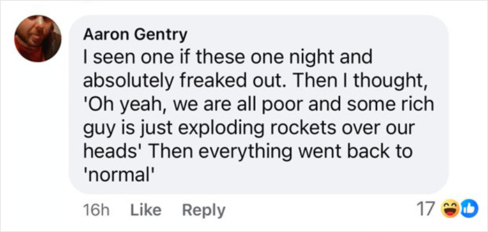 Commentary on mysterious spiral causing freak out in UK skies, mentioning exploding rockets as explanation.