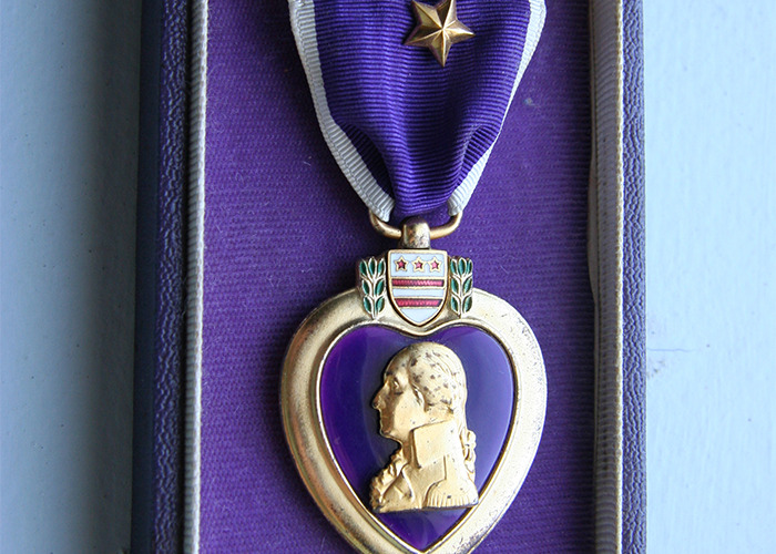 Purple Heart medal displayed, linked to unsettling facts shared by influencer.