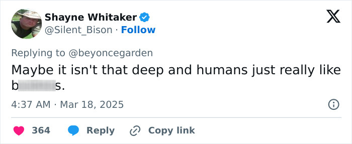 Tweet by Shayne Whitaker sparking heated debate about human behavior.