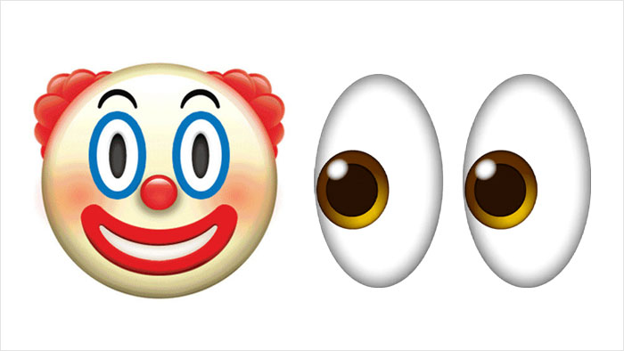 Clown and eyes emojis highlighting hidden meanings from TV show "Adolescence".