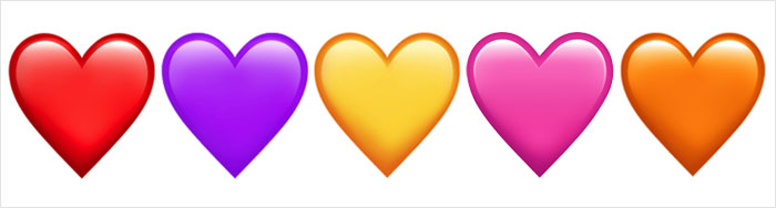 Colorful heart emojis representing hidden meanings in the show "Adolescence.