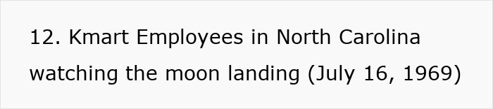 American life in the past: Kmart employees in North Carolina watching the moon landing on July 16, 1969.