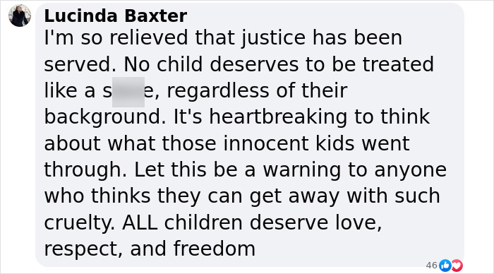 Text expressing relief over justice for kids used as servants, highlighting cruelty and advocating for children's rights. Text expressing relief over justice for kids used as servants, highlighting cruelty and advocating for children's rights.