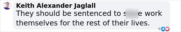 Comment expressing anger about a white couple who adopted Black kids as servants. Comment expressing anger about a white couple who adopted Black kids as servants.