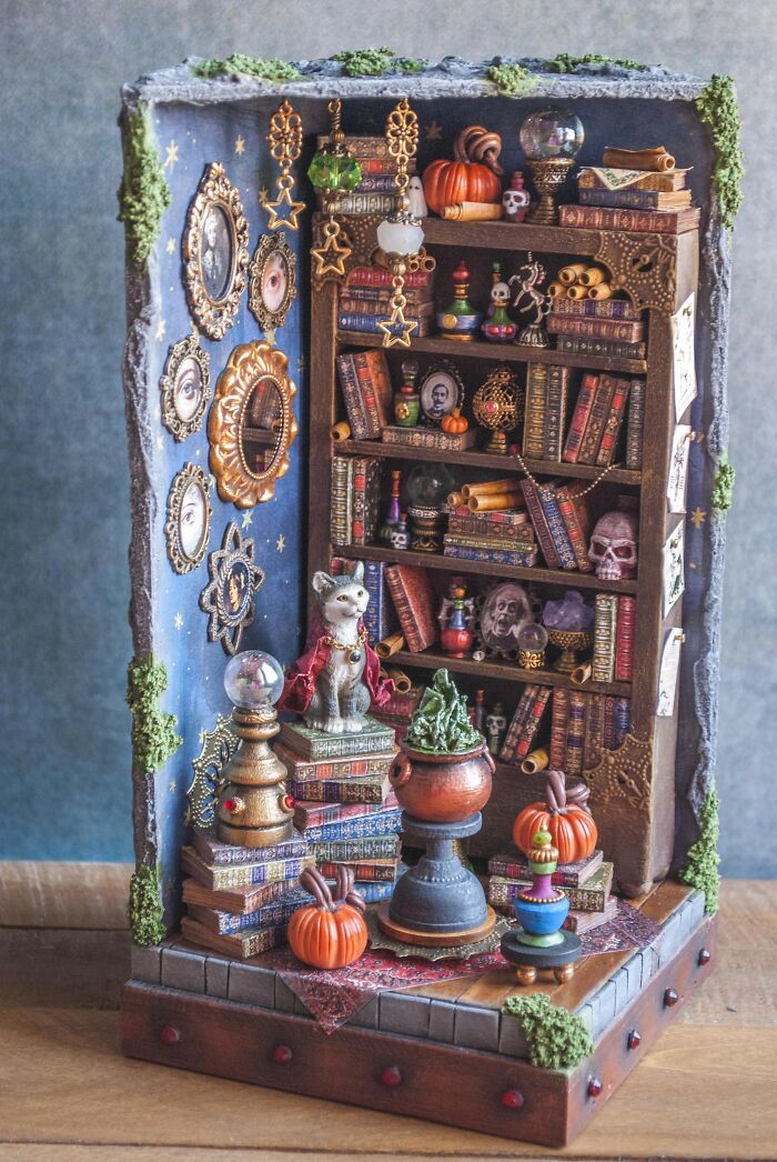 I Am An Artist Who Makes Dioramas; Here Are My Wizard's Room And Circus