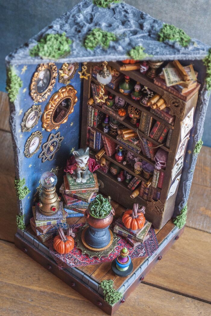 I Am An Artist Who Makes Dioramas; Here Are My Wizard's Room And Circus