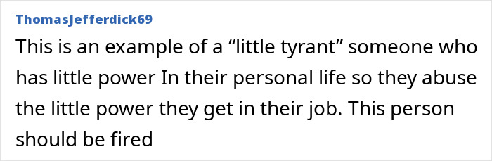 Comment criticizing a flight attendant for allegedly misusing power against a disabled passenger. Comment criticizing a flight attendant for allegedly misusing power against a disabled passenger.