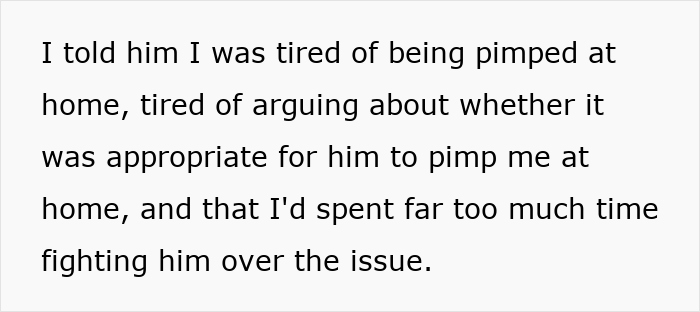 Text discussing challenges at home over medical expertise.