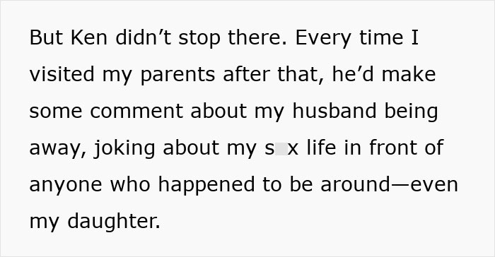 Text recounting a neighbor's jokes about personal matters in public. Text recounting a neighbor's jokes about personal matters in public.