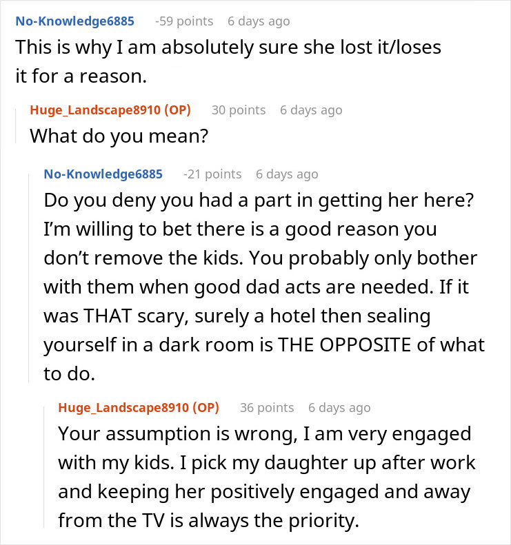 Reddit discussion about a wife's anger and its impact on family dynamics.
