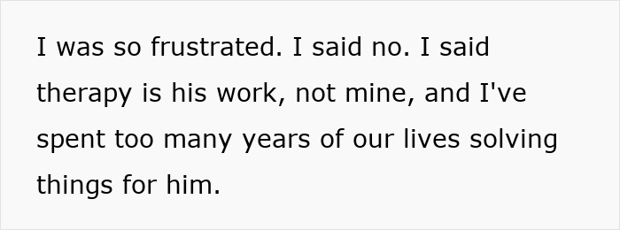 Alt text: Frustrated wife refusing to do husband therapist’s homework, setting boundaries between therapy and personal life. Alt text: Frustrated wife refusing to do husband therapist’s homework, setting boundaries between therapy and personal life.
