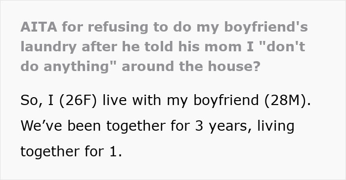 Man Complains To His Mom About GF Being “Not The Domestic Type”, Gets A Dose Of Reality Man Complains To His Mom About GF Being “Not The Domestic Type”, Gets A Dose Of Reality