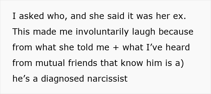 Guy laughs after girlfriend returns to her ex, deemed a narcissist.