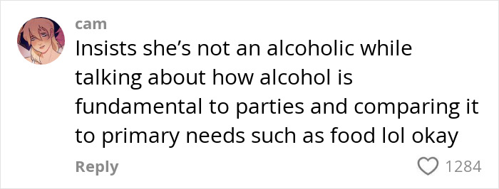 Comment discussing alcohol's importance at weddings sparks controversy. Comment discussing alcohol's importance at weddings sparks controversy.