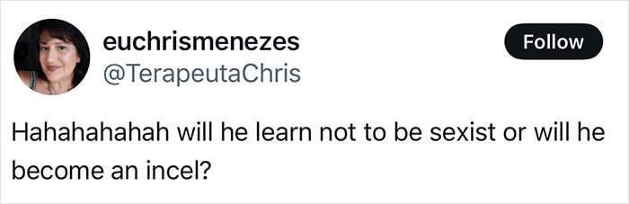 Social media post praising woman for locking little brother outside to teach him a lesson about sexism. Social media post praising woman for locking little brother outside to teach him a lesson about sexism.