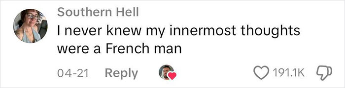 Screenshot of a social media comment referencing a Frenchman&rsquo;s detailed breakdown about dating perpetually single women.