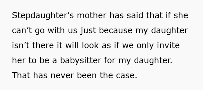 Text discussing stepdaughter holiday stepmom drama about a mother refusing to attend if her daughter isn’t invited. Text discussing stepdaughter holiday stepmom drama about a mother refusing to attend if her daughter isn’t invited.