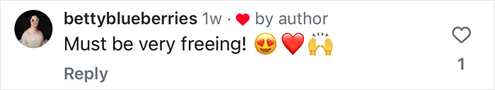 Instagram comment praising Susan Sarandon's daughter's decision related to plastic surgery.